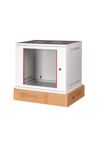 Lande - 9u 19" Cam Kapaklı Duvar Tipi Rack Kabinet Genişlik: 544 Mm Derinlik: 400 Mm Açık Gri Demonte