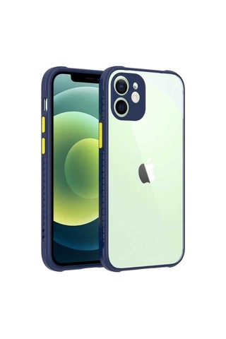 Apple Uyumlu iPhone 12 Kılıf Zore Kaff Kapak Lacivert