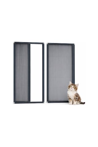 Akordiyon Kapı Kedi Sinekliği En:0-90 Cm X Boy:0-210 Cm Demir, Ahşap,pimapen Alüminyum,uyumlu Çok Renkli