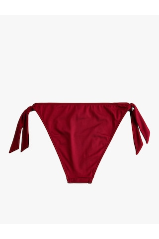 Koton Yanları Fiyonklu Bağlamalı Parlak Bikini Altı Bordo 6sak00010mm