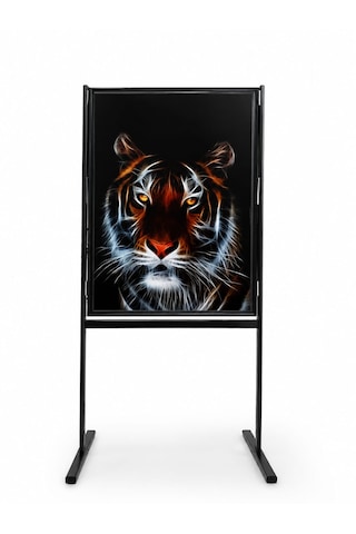 B2 50x70 Cm Siyah Yüksek Alüminyum Tek Taraflı Mobil Kaldırım Reklam Poster Pano
