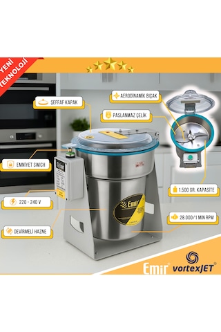 Tarhana Öğütücü Öğütücü Değirmen Makinesi 1500 Gr 28000 Devir