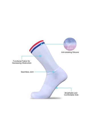 Suofeng Spor Çorapları - Nefes Alabilir, Kaymaz, Erkek Ve Kadın İçin Konforlu Bisiklet Ve Koşu Çorapları Siyah - Beyaz