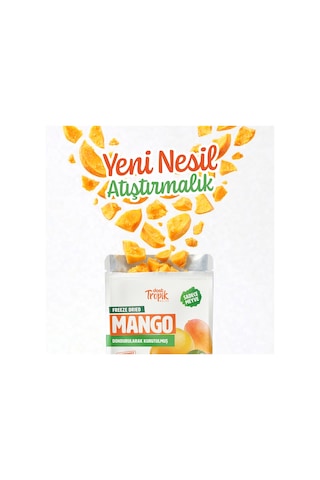 Dondurularak Kurutulmuş Mango 20 G Freeze Dried Meyve Cipsi Çıtır Meyve Kurusu 2 Adet