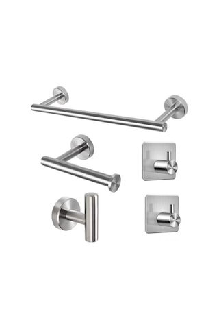 Novahub Şampanya Altın Renk Paslanmaz Çelik Banyo Askılığı Seti 5'li Altın