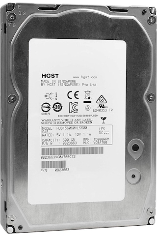 HGST Ultrastar HUS156060VLS600 600GB 15K RPM SAS 6Gb/s 64MB Cache 3.5" Enterprise Hard Disk