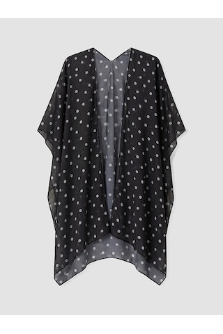 Lcw Dream Siyah Şal Yaka Desenli Kadın Kimono