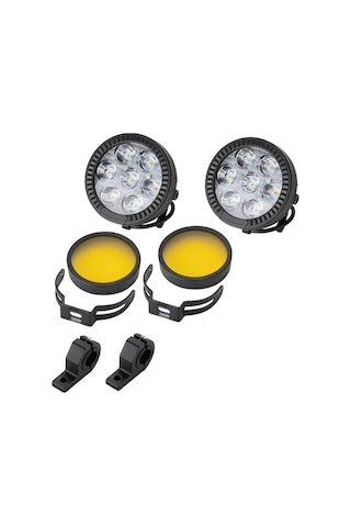 2 Li Set Motosiklet Led Sis Farı Metal Gövde D7 Led Enduro Gs Serileri Uyumlu