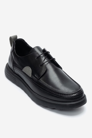 Dericlub Erkek Kalın Taban Comfort Casual Ayakkabı Gerçek Deri Cr 2896 Siyah