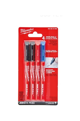 Milwauke Inkzall Ince Uçlu Siyah Mavi Kırmızı 4 Pr