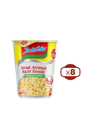 Indomie Noodle Tavuk Çeşnili 60 Gr Bardak X 8 Adet