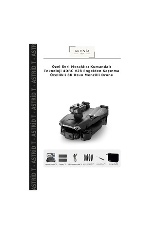 Özel Seri Meraklısı Kumandalı Teknoloji 4drc V28 Engelden Kaçınma Özellikli 8k Uzun Menzilli Drone