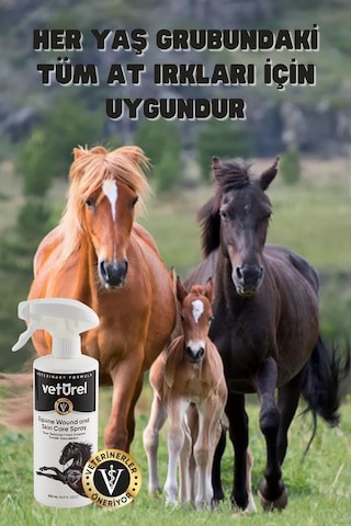 Veturel At Yara ve Deri Bakım Eyer Kesik Tırnak Nal Çakımı Tımar Sonrası Bakım Spreyi 500 ML