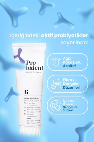 Probident Üzüm Çekirdeği Özütü İlaveli Probiyotik Diş Macunu 75 ML