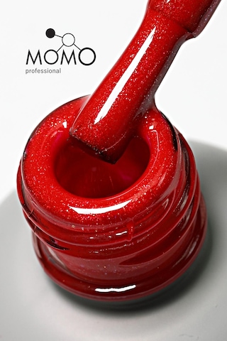 Momo Professional Kalıcı Oje S025 Simli Canlı Kırmızı 4 Ml
