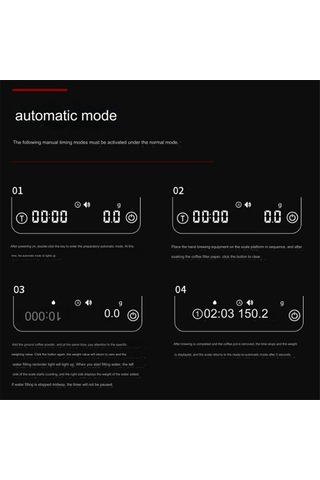 Kahve Ölçeği, 0.1g Hassas Derecelendirme, Taşınabilir Cep Ölçeği Siyah Siyah
