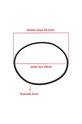 Düdüklü İle Uyumlu Tencere Lastik Gizli Conta Yuvarlak 19 Cm Gri Renkli