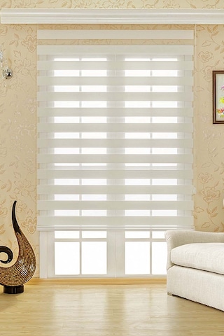 Bambu Zebra Perde Krem
