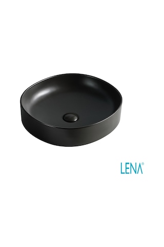 Lena EY-4711MS Tezgahüstü Lavabo Mat Siyah - Siyah