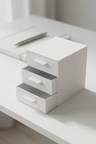 3 Çekmeceli Masaüstü Organizer Mini Şifonyer Takı Makyaj Düzenleyici 18x15x18 Cm