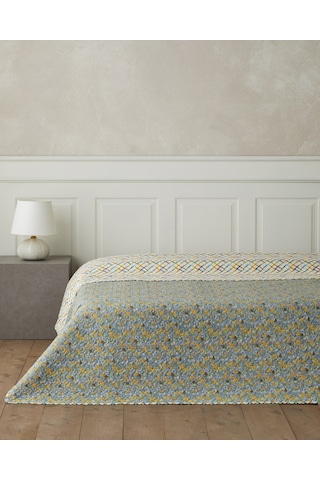 English Home Bloom Rhombus Tek Kişilik Çok Amaçlı Örtü 160x220 Cm Yeşil Yeşil