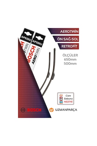 Bosch 3397006952+3397006947 650 Mm + 500 Mm Muz Tipi Aerotwin Ön Silecek Seti