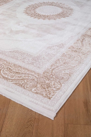 Voyage %100 Akrilik Yumuşak Dokulu Halı Kilim Salon Mutfak Koridor Yolluk Dokuma Makine Halısı Ac-208 Vizon