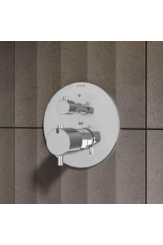 Origin Ankastre Termostatik Banyo Bataryası A42671 V-box Sıva Üstü Grubu - Krom Çok Renkli