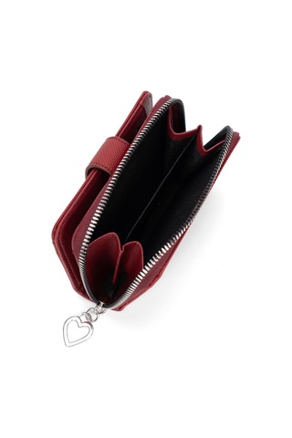 Newish Polo Kadın Kağıt Para Bölmeli Kartlık Ve Cüzdan - New411 Bordo