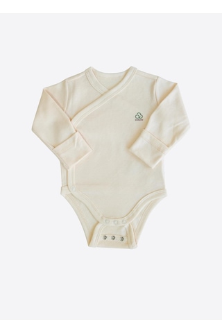 Kitikate Organik New Basic Uzayan Kruvaze Uzun Kol Body Natural Naturel