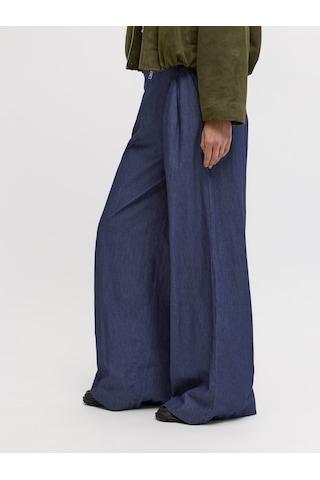 Jack & Jones Kadin Orta Bel Wide Leg Pantalon - Debby - 12287867 Dark Blue Denim