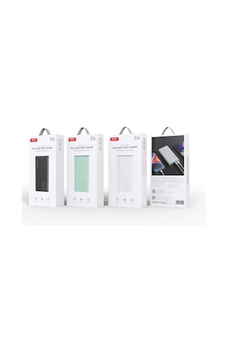 Pr229 22.5w Pd Hızlı Fast Type-c Usb-c / Usb-a Çift Çıkışlı 10000 Mah Powerbank Şarj Aleti Beyaz
