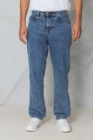 Blayn Jeans Erkek Antrasit Baggy Kot Pantolon - Geniş Kalıp Günlük Rahat Denim Jean Taş