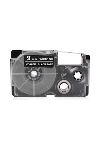 Tenfowee Kz-9abk 9mm Pet Etiket Bandı - Siyah Üstü Beyaz Yazı, Dayanıklı, Su Geçirmez, Yüksek/low Sıcaklıkta Sabit, Casio Yazıcı Uyumlu