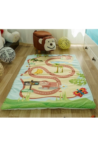 Zooturak Peluş Çocuk Matı Maymun Monki 100cm x 150cm