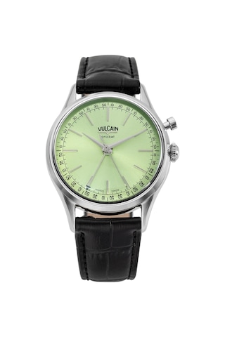 Vulcain Cricket President 36mm Pistachio Green Sapphire Caseback Limitli Üretim Mekanik Alarm Erkek Metalik