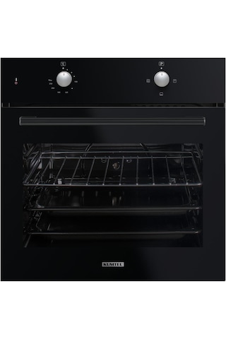 Kumtel Black Still Button B66-S2 - KO-40 TAHDF - DA6-830 Siyah Ankastre Set