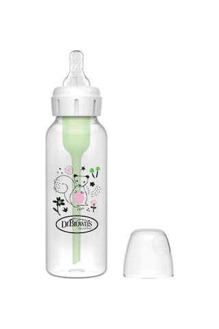 8 Oz/ 250 Ml Dar Ağız Anti-kolik Pp Sincap Desenli Biberon, Tekli Paket