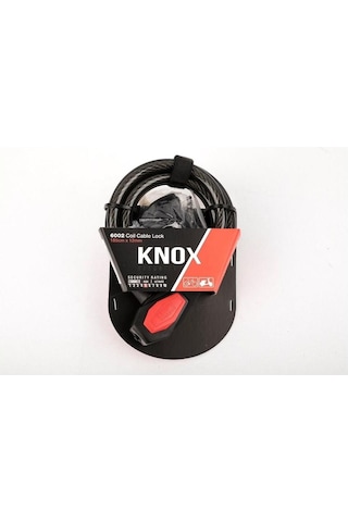 Knox Anahtarlı Kablo Kilit 6002 185x12 MM Siyah