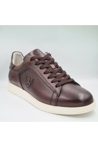 Libero 4704 Kahve Hakiki Deri Erkek Günlük Sneaker Ayakkabı Kahverengi