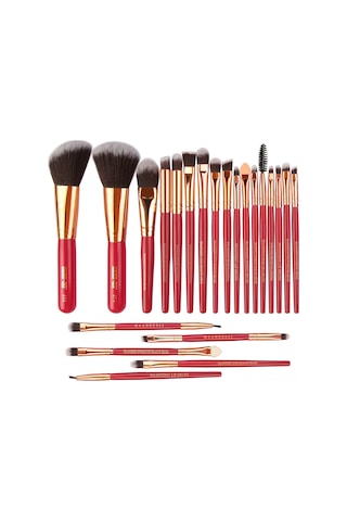 Geeksen 22 Parçalık Profesyonel Fondöten Fırçası Seti - Yumuşak Kıllar Ve Çok Amaçlı Kullanım