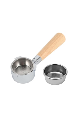 Qingmipy Breville 51mm Ahşap Saplı Paslanmaz Çelik Kahve Filtresi Ve Portafiltre Seti Diğer