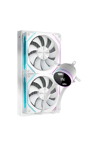 Dragos Frostbite 240 White Argb Digital 240mm Intel-amd Uyumlu Sıvı Soğutucu Beyaz