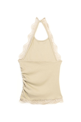 Dantel Detaylı Halter Top Adaçayı