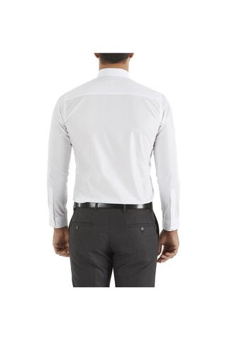 Efor Slim Fit Pamuk Saten Uzun Kol Klasik Beyaz Gömlek Gk 157 Beyaz