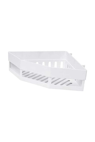 Pazly Üçgen Suntek Şampuan Rafı Raf Paslanmaz Magideal Köşe Depolama Beyaz Uz Çok Renkli