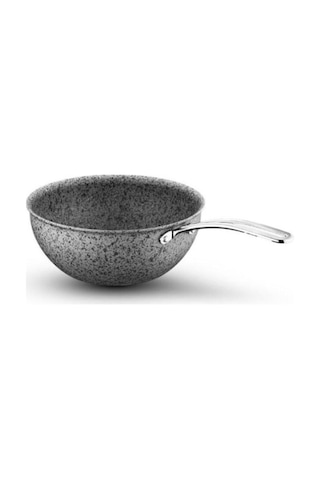 Brioni Stone-age Çizilmez Yanmaz Yapışmaz 26 Cm Wok Tava Gri