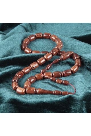 Katalin Çubuk Çekoslovak Kapsül Kesim 8x11.5mm Tesbih- İbrahim Atasever Usta İşi Kahverengi