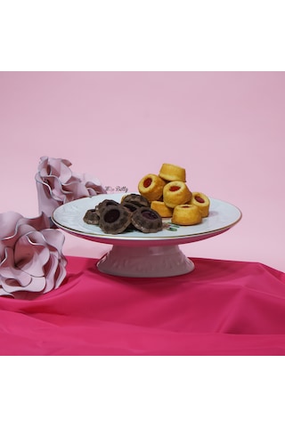 Rose Deluxe Porselen Kapaksız Kek Fanusu Pembe
