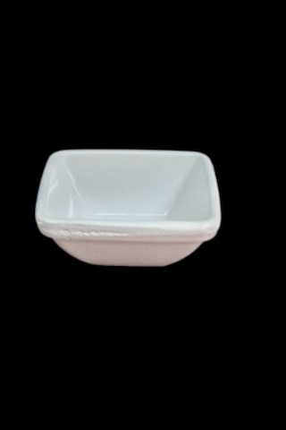 6 Adet Melamin Kare Sosluk 7x2.5 Cm Sos Ve Meze Kabı Beyaz